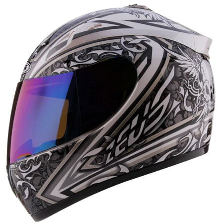 Capacete Zeus 2000A Z14 Eagle Branco Cinza