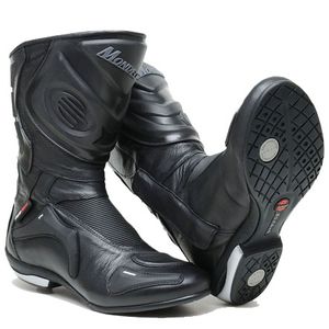 Bota Mondeo Soft Race Masculina Preta Couro 7777