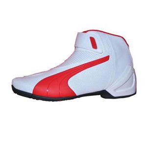 Bota Puma Flat 2 V2 Branca Vermelha