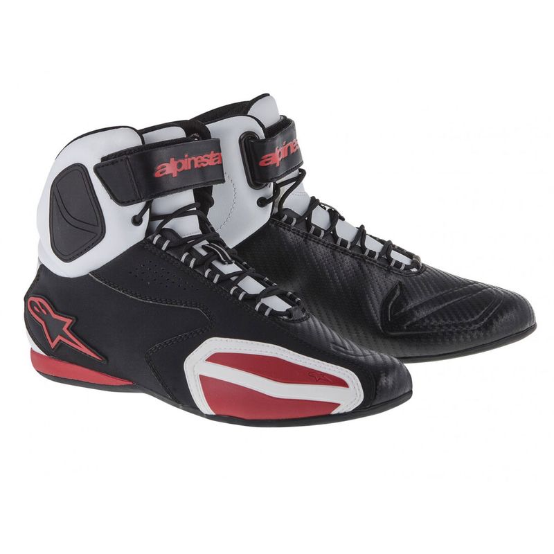 Tenis-Alpinestars-Faster-Preto-Branco-Vermelho