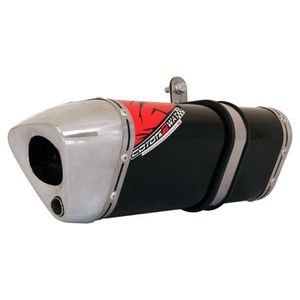 Escapamento Coyote TRS 2 WAY Alumínio (COMPLETO s/ sonda lambda) - FAZER 250 .../09 Alumínio Preto - Roncar - 2250.7