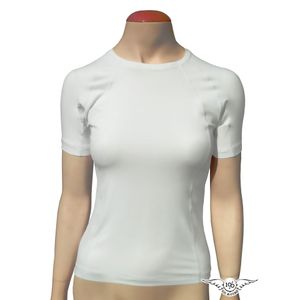 Blusa Segunda Pele High-Bio Manga Curta Feminina - Branca - 100% Go Ahead