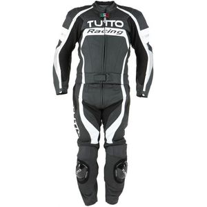 Macacão Tutto Moto Racing 2 peça Preto Branco