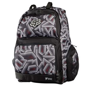 Mochila Fox Cyborg Preta Branca e Vermelho