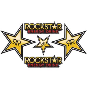 Kit Adesivo Refletivo Rockstar- Amarelo Preto - Protector