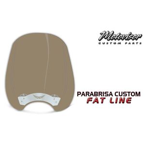 Para-brisa Custom Fat Line Ferragem Normal - Fumê - Motovisor