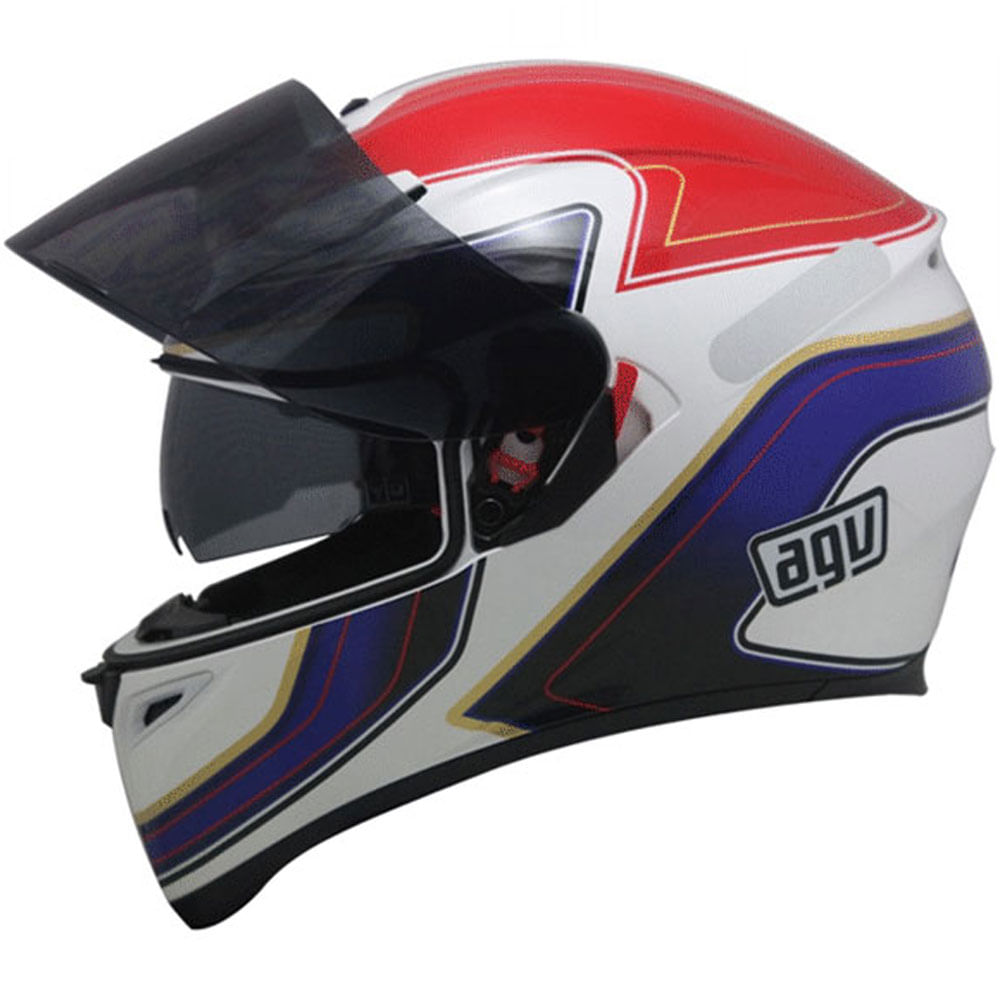 Capacete AGV K3 SV Stile Branco Vermelho Azul
