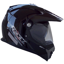 Capacete Texx MX Double Vision Preto com Viseira Solar