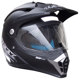 Capacete Texx MX Double Vision Preto Fosco com Viseira Solar