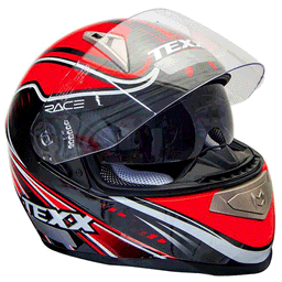 Capacete Texx Race Double Vision Sleek Vermelho