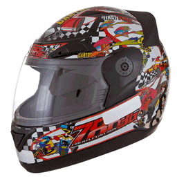 Capacete Tork Evolution Cartoon R Preto