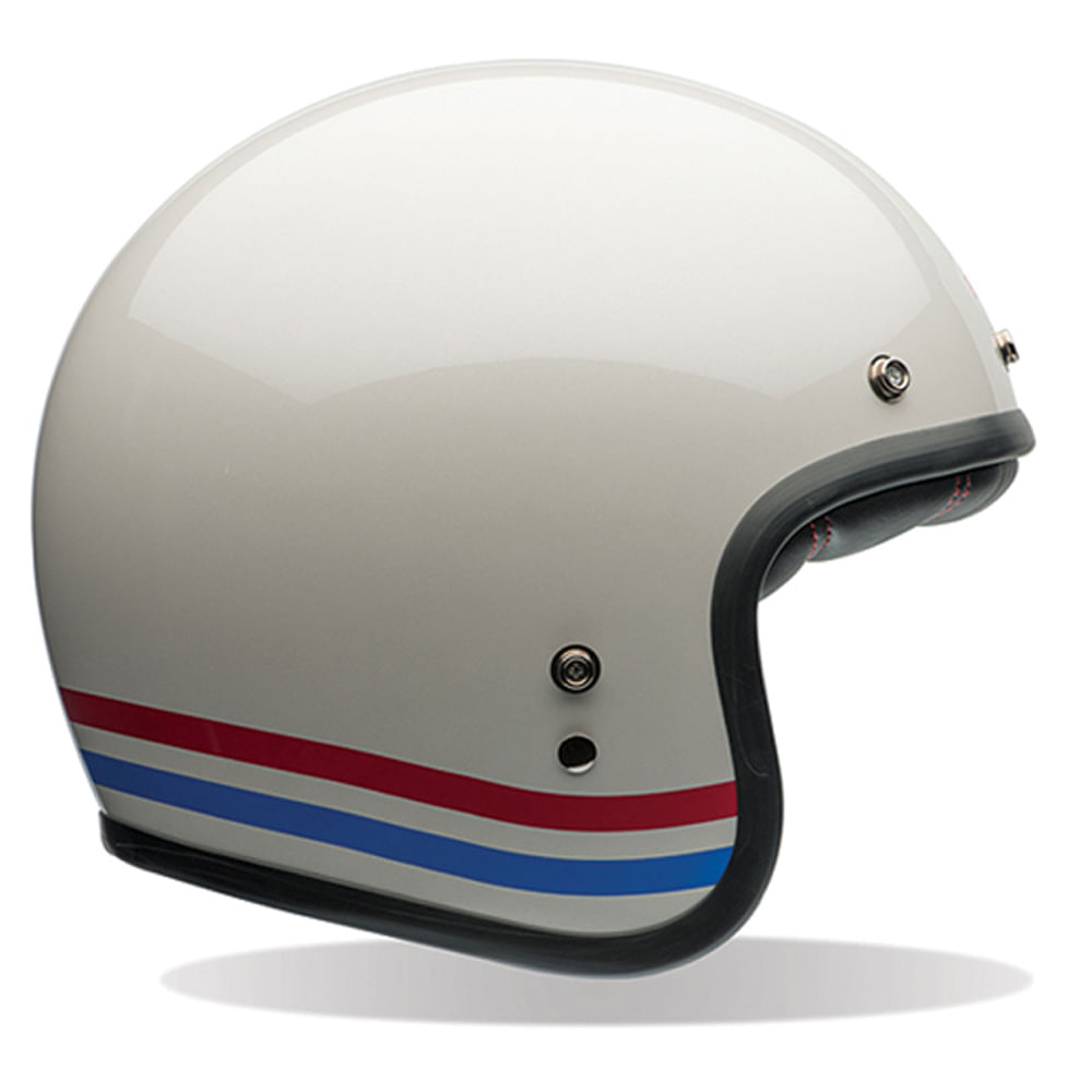 Capacete Bell Custom 500 Strips Branco