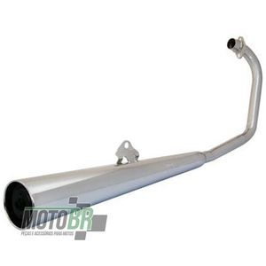 Escapamento Completo Modelo Original Cromado - Honda Titan 150 ESD - 2000 até 2008 - Roncar - 4644.9