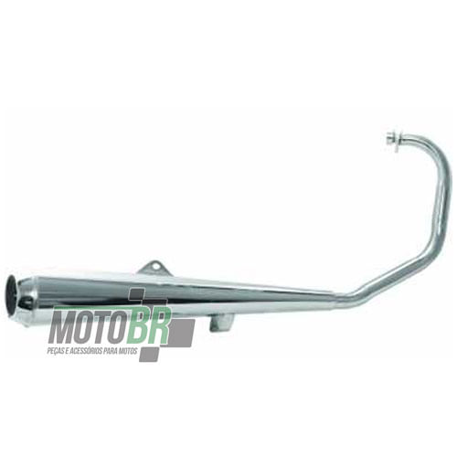 Escapamento-Estralador-Cromado---Honda-Titan-150-KS-ES---2009-em-diante---Roncar---0100.6