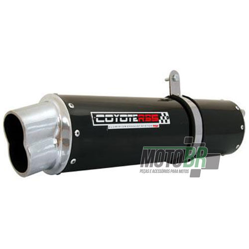 Escapamento-Coyote-RS5-Aluminio-Preto-Oval-Boca-8---Kasinski-Comet-GT-GTR250---2005-ate-2008---Roncar---5066.7