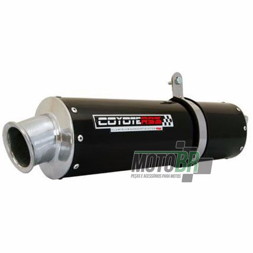 Escapamento-Ponteira-Coyote-RS3-com-Catalisador-Aluminio-Preto---Honda-CB300---Roncar---0749.4