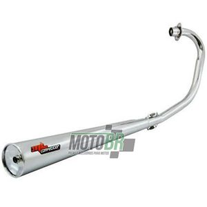 Escapamento Completo Competition Cromado - Honda Titan 150 - 2009 em diante - Roncar - 7111.1