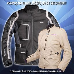 COMBO Jaqueta Riffel Ultra Parka Preta + Jaqueta Riffel Urban Feminina Bege