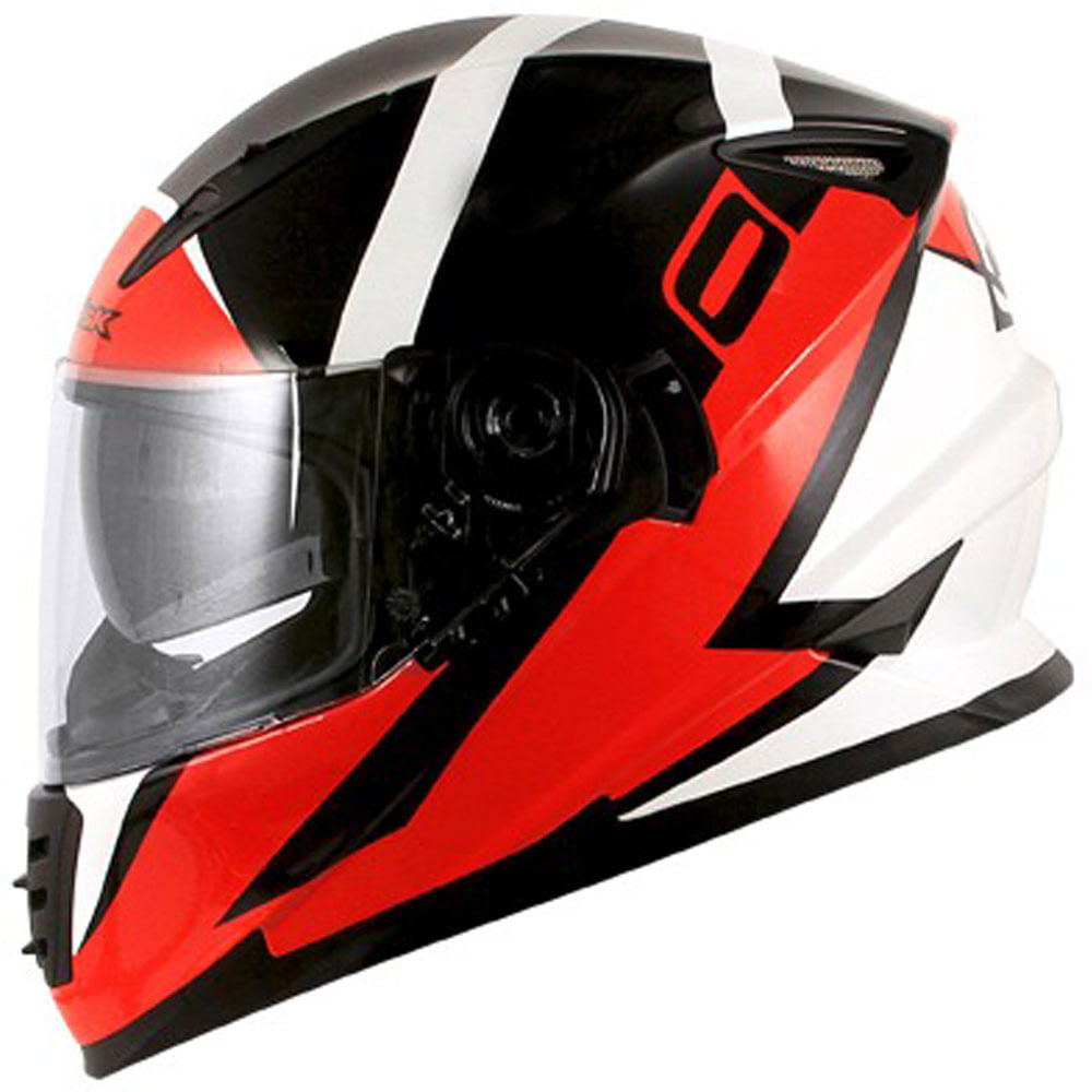 Capacete Original Norisk FF302 Soul Ridic Preto Branco Vermelho