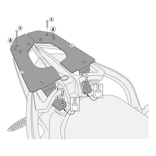 Suporte Traseiro Monorack SR5109 BMW F800R - Givi