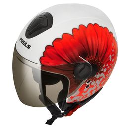 Capacete Freeway Bloom Branco Vermelho