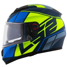 Capacete Original LS2 FF397 Vector Kripton Fosco Azul Amarelo