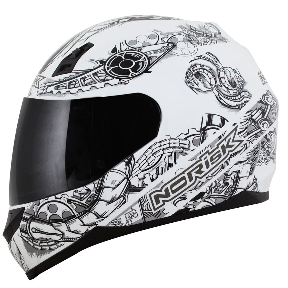 Capacete Original Norisk FF391 Android Branco