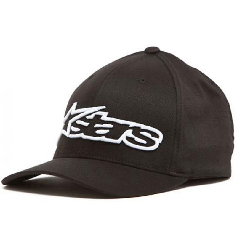 Bone-Alpinestars-Blaze-Flexfit-Hat-Preto-Branco