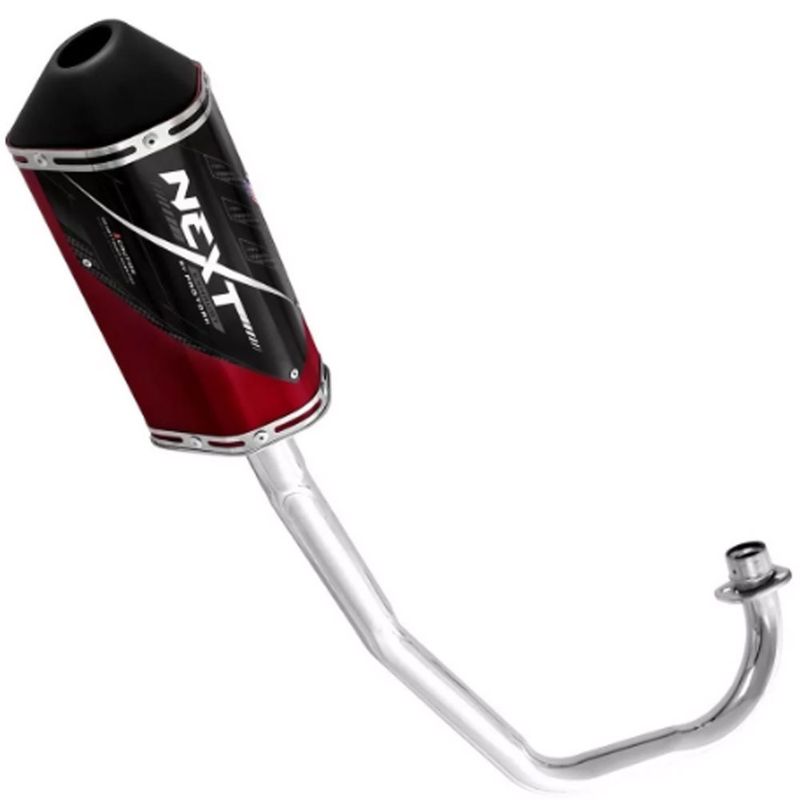 Escapamento-Titan-150-Ks-Es-Modelo-Next-Vermelho-ProTork