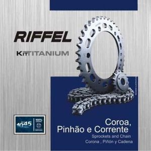 Kit Relação Titan 150 Fan 150 Todos Anos Aço 1045 - Riffel