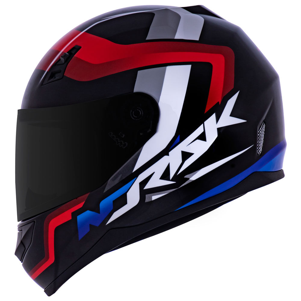 Capacete Original Norisk FF391 Void Preto Vermelho Azul