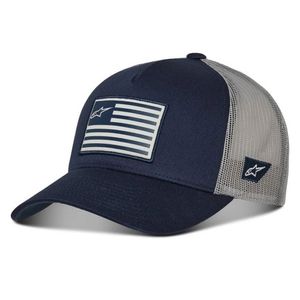 Boné Alpinestars Flag Snapback Azul Marinho Cinza