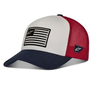 Boné Alpinestars Flag Snapback Branco Azul