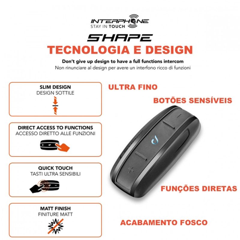 Intercomunicador 2 Pe as Shape Interphone