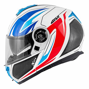 Capacete Givi X21 Shiver Branco Azul Vermelho