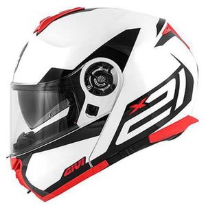 Capacete Givi X21 Spirit Branco Preto Vermelho