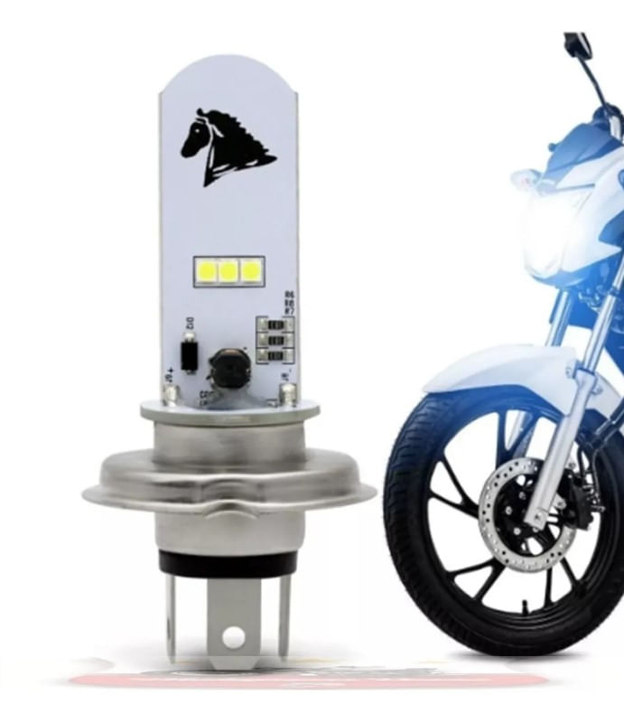 Lampada Farol Led H4 Moto 8000k Super Branca - DNSA MOTO PEÇAS