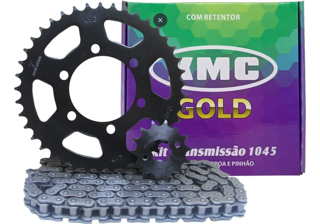 Kit Relação Transmissão Moto Crosser 150 Ano 2014 Até 2023 Aço Alta  Resistência Qualidade KMC Gold : : Automotivo