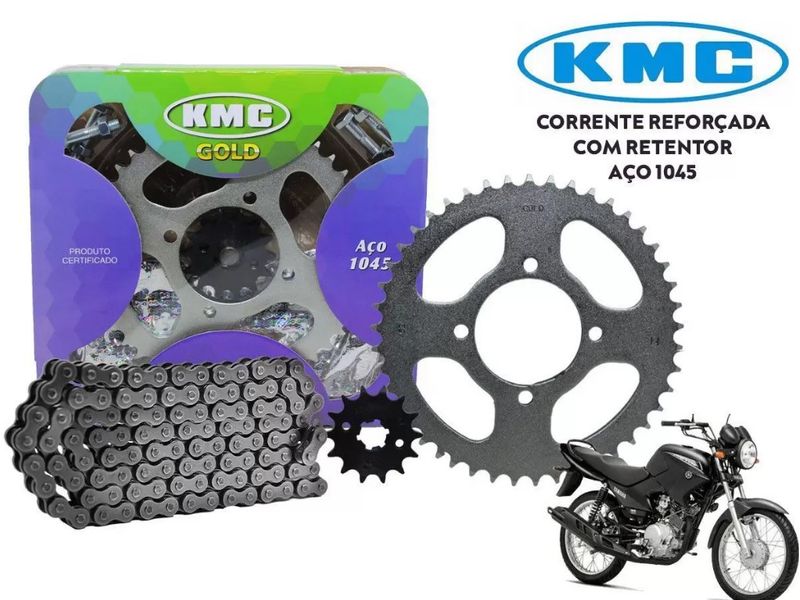 Kit-Relacao-YBR-Factor-125-ate-2016-com-Retentor---KMC-Gold