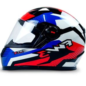 Capacete FW3 GTN Super Vermelho Azul Branco