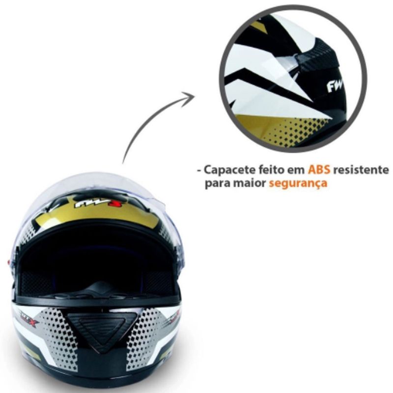 Capacete-FW3-GTN-Super-Dourado-Cinza-Branco-7