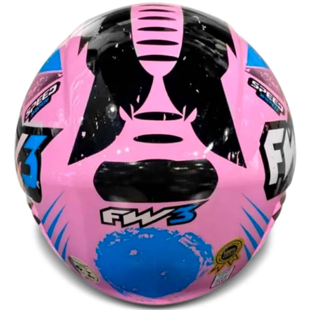 Capacete FW3 X Open Speed Rosa - MotoBR