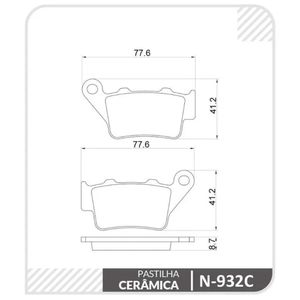 Pastilha Freio Traseiro MT03 F800 XT 600 N-932C - Cobreq
