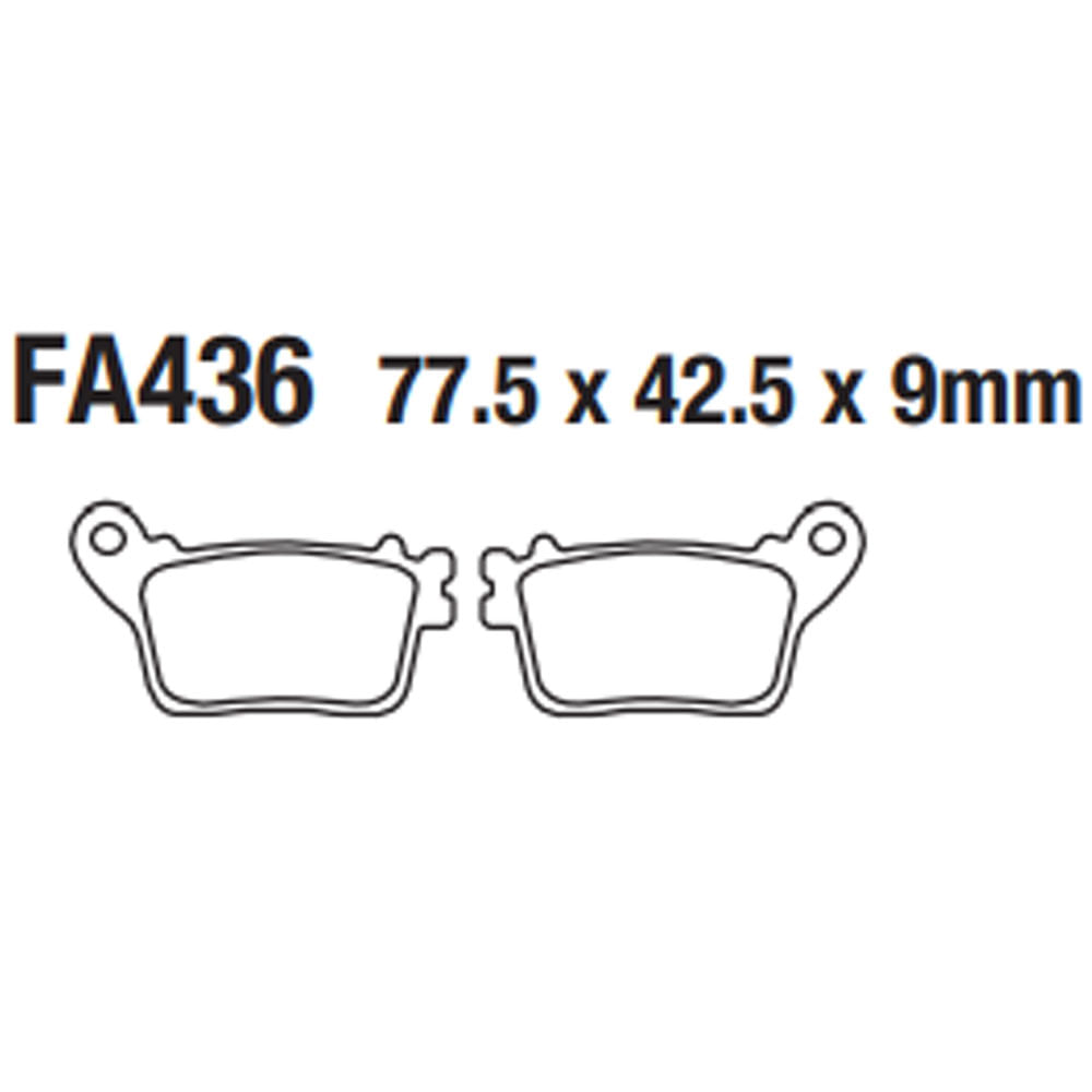 Pastilha Freio Traseiro CBR 1000 ZX6R GSXR 750 FA436 - EBC Pastilha Freio Traseiro CBR 1000 ZX6R GSXR 750 FA436 - EBC