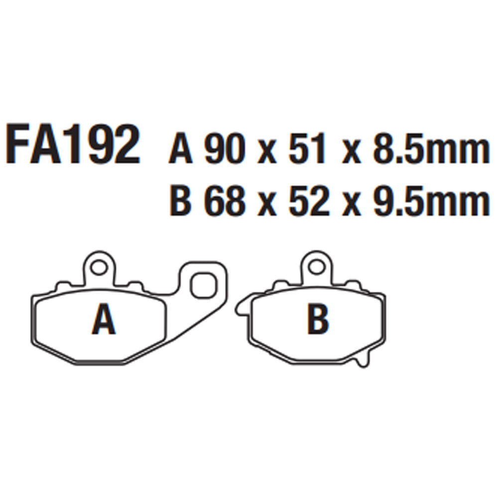 Pastilha Freio Traseiro ZX6R ER-6N Versys 650 FA192HH - EBC Pastilha Freio Traseiro ZX6R ER-6N Versys 650 FA192HH - EBC