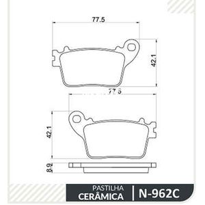 Pastilha Freio Traseiro CB 600F Hornet 2007 ED - Cobreq