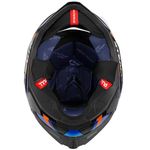 Capacete Moto Fechado Pro Tork Stealth Concept Viseira Cristal -  Azul+Laranja