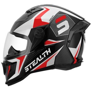 Capacete Pro Tork Stealth Concept Branco Vermelho