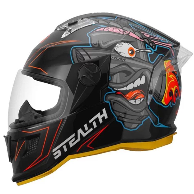 Capacete-Pro-Tork-Stealth-Carburetor-Preto-Laranja