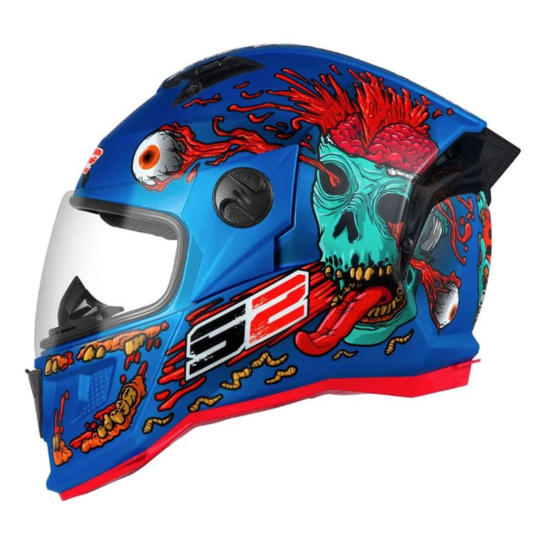 Capacete-Pro-Tork-Stealth-Zombie-Azul